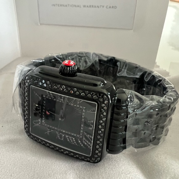 Brand New in Box Black Michele Deco Noir Diamond Watch 06T000215 - Picture 3 of 17